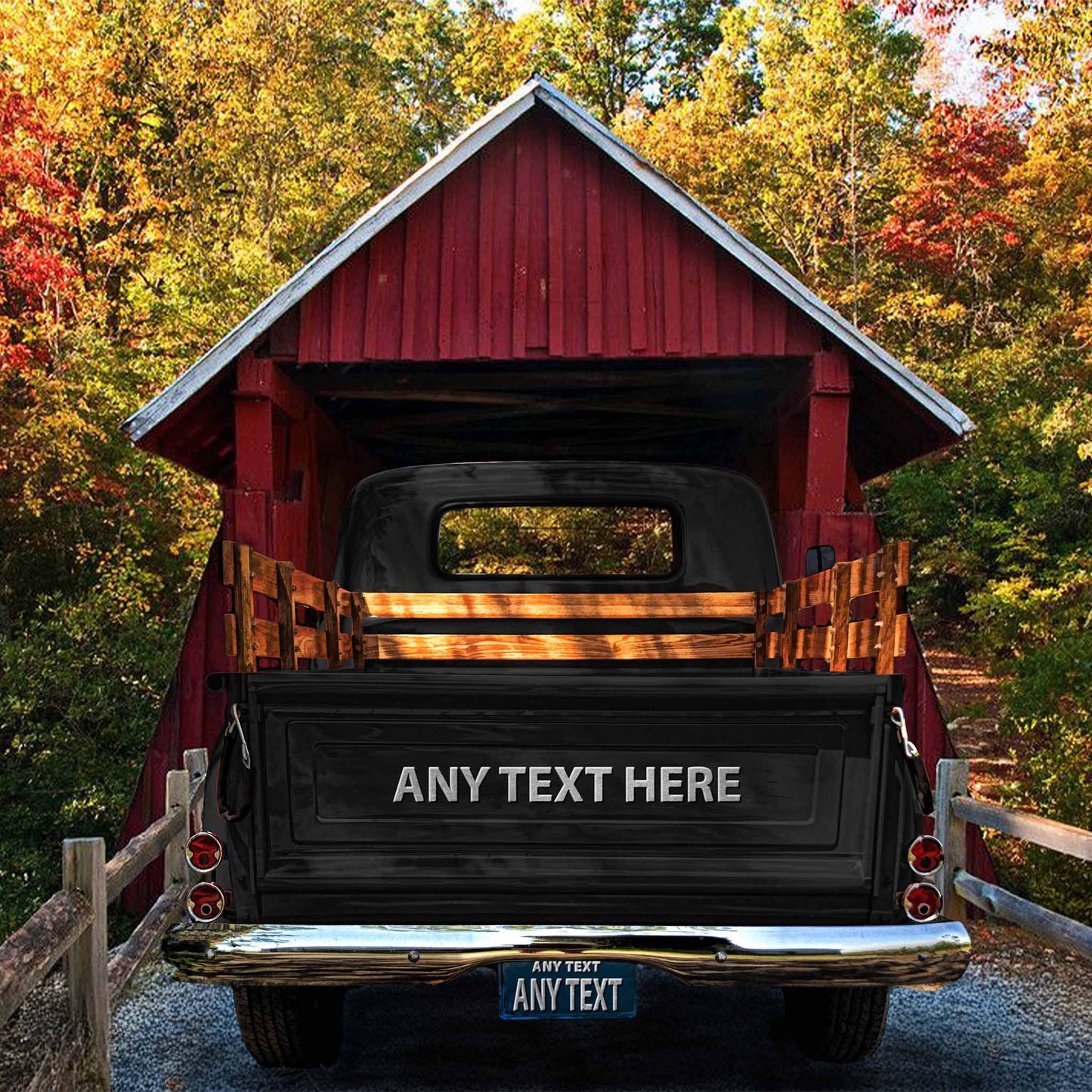 Personalized Campbell's Bridge Vintage Truck Canvas