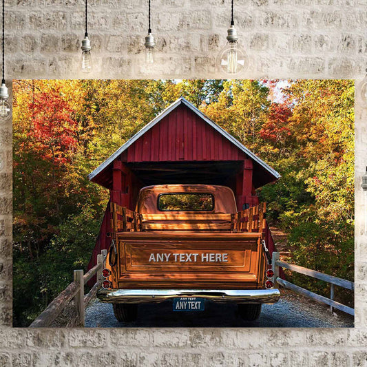 Personalized Campbell's Bridge Vintage Truck Canvas