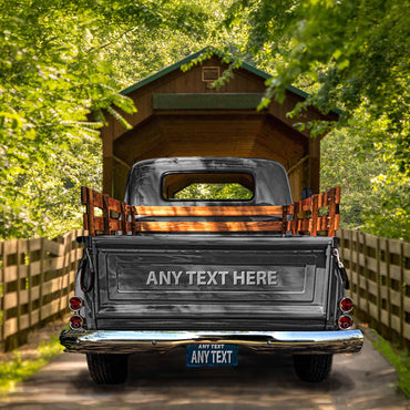 Personalized Green Covered Bridge Vintage Truck Canvas