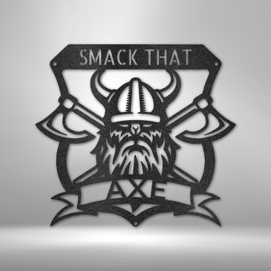 Battle Axe Plaque Monogram - Personalized Steel Sign - Throttle Society