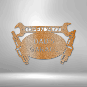 Car Garage Monogram - Personalized Steel Sign - Throttle Society