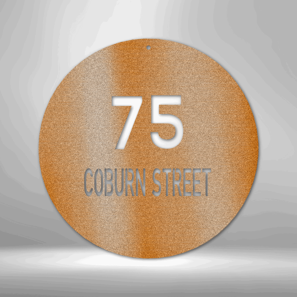 Circle Address - Steel Sign - Throttle Society
