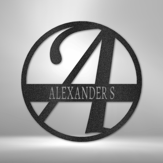 Exemplary Family Initial Name Personalized - Steel Sign - Throttle Society