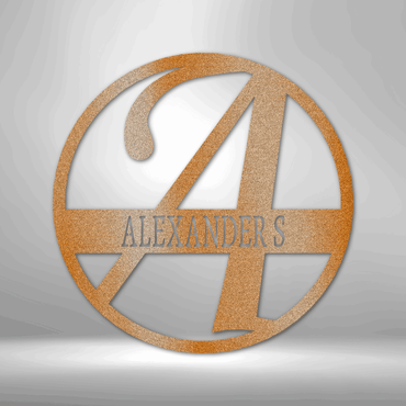 Exemplary Family Initial Name Personalized - Steel Sign - Throttle Society