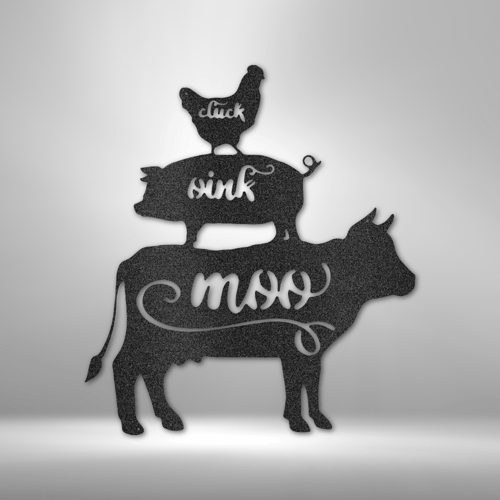 Farm Animals - Steel Sign - Throttle Society