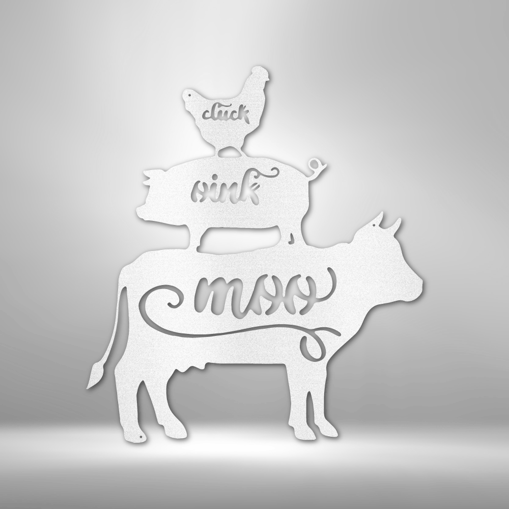 Farm Animals - Steel Sign - Throttle Society