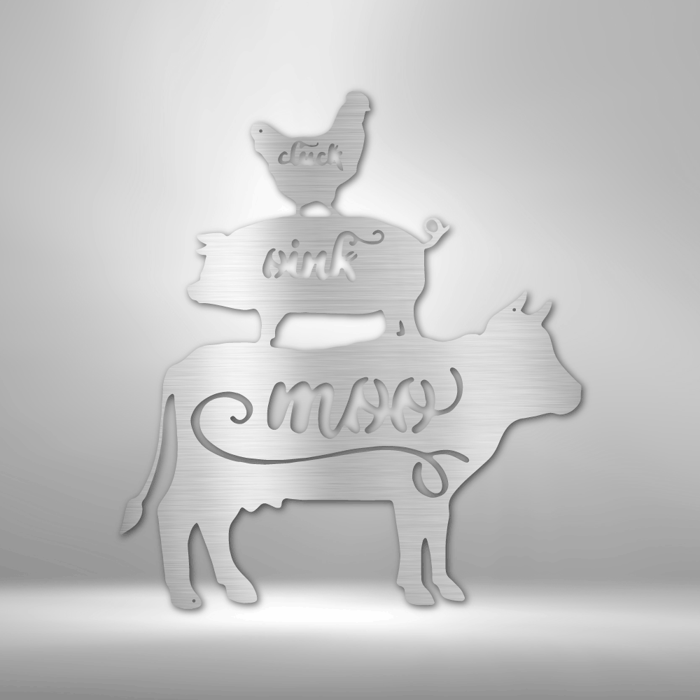 Farm Animals - Steel Sign - Throttle Society