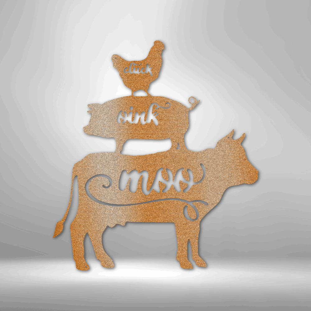 Farm Animals - Steel Sign - Throttle Society