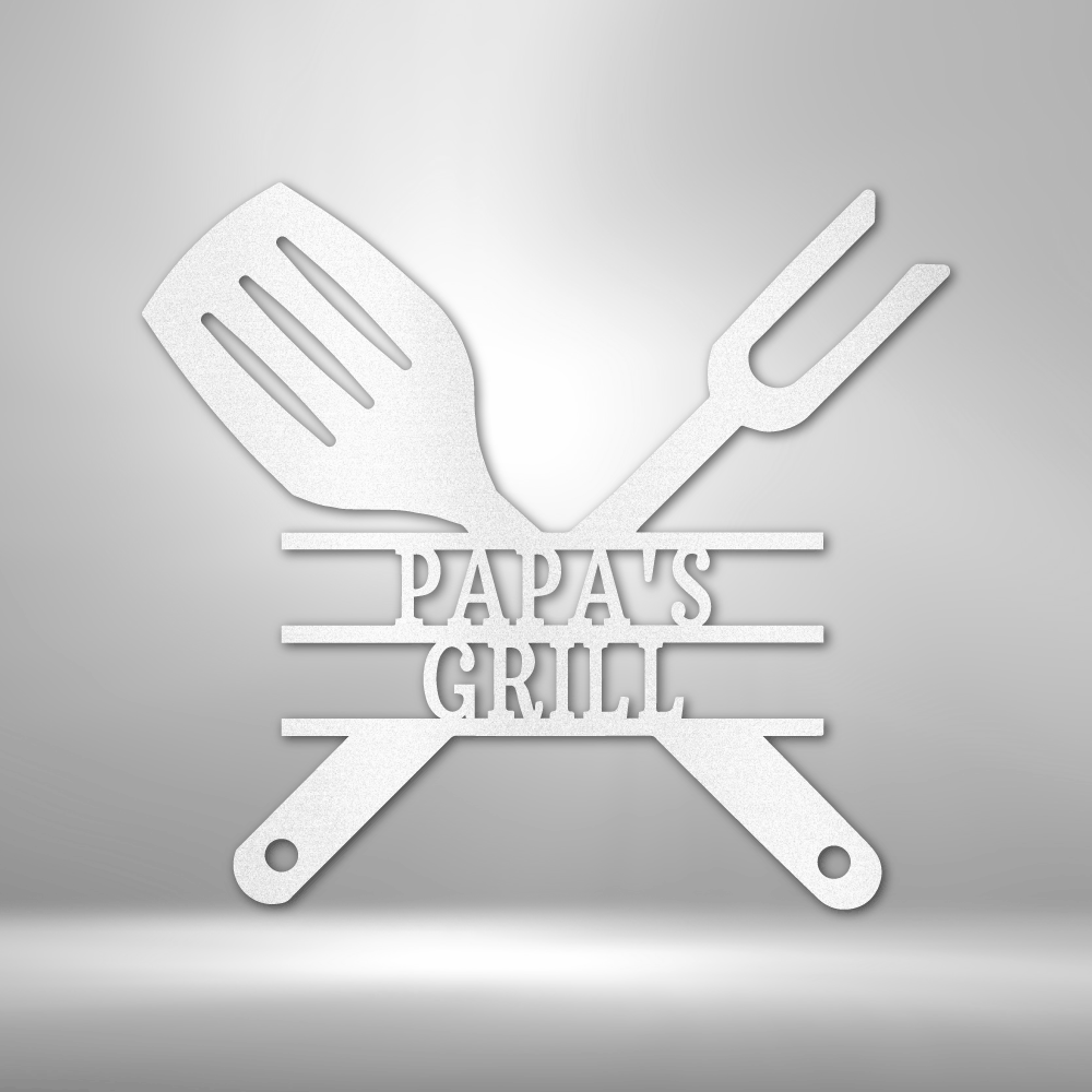 Grilling Utensils - Personalized Steel Sign - Throttle Society