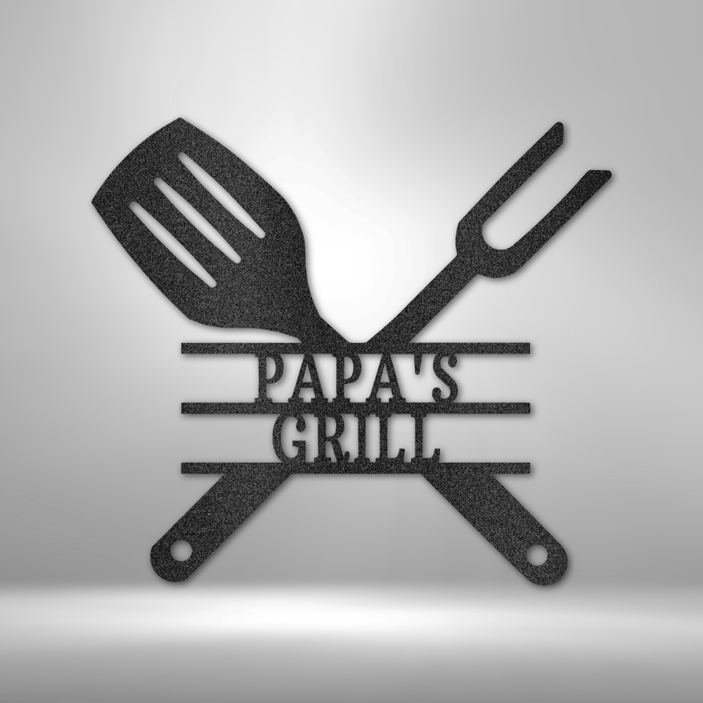 Grilling Utensils - Personalized Steel Sign - Throttle Society