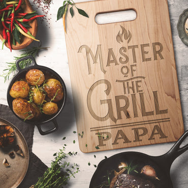 Master of The Grill Personalized Maple Cutting Board - Throttle Society