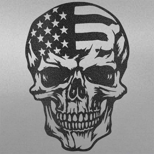 Patriotic Skull Steel Metal Wall Decor - Throttle Society