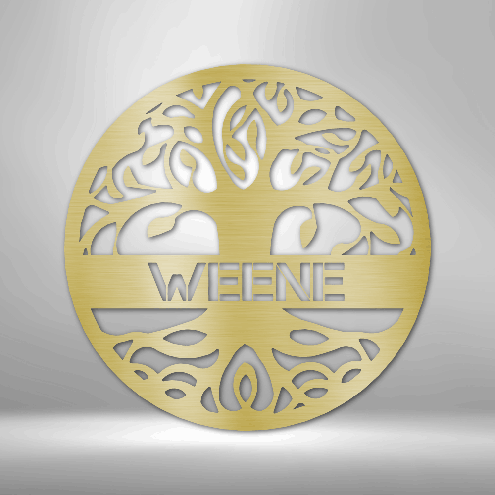 Personalized Tree of Life - Steel Sign - Throttle Society
