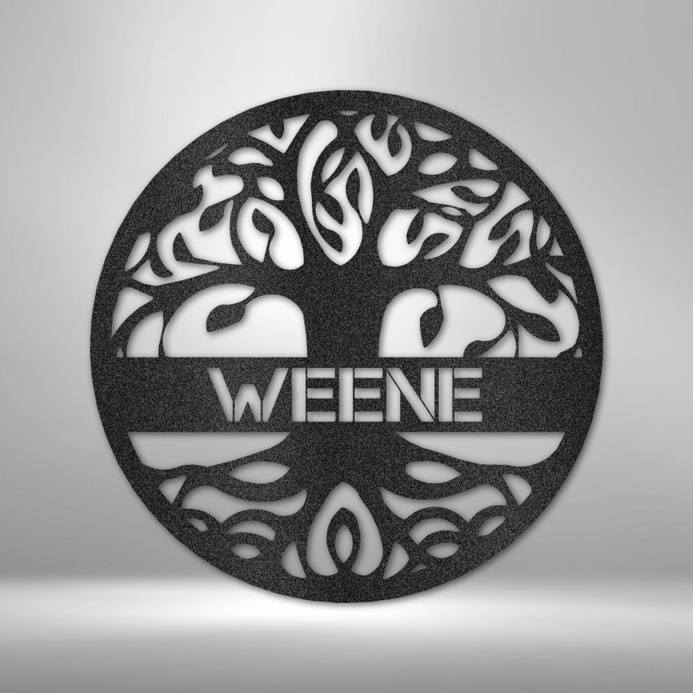 Personalized Tree of Life - Steel Sign - Throttle Society