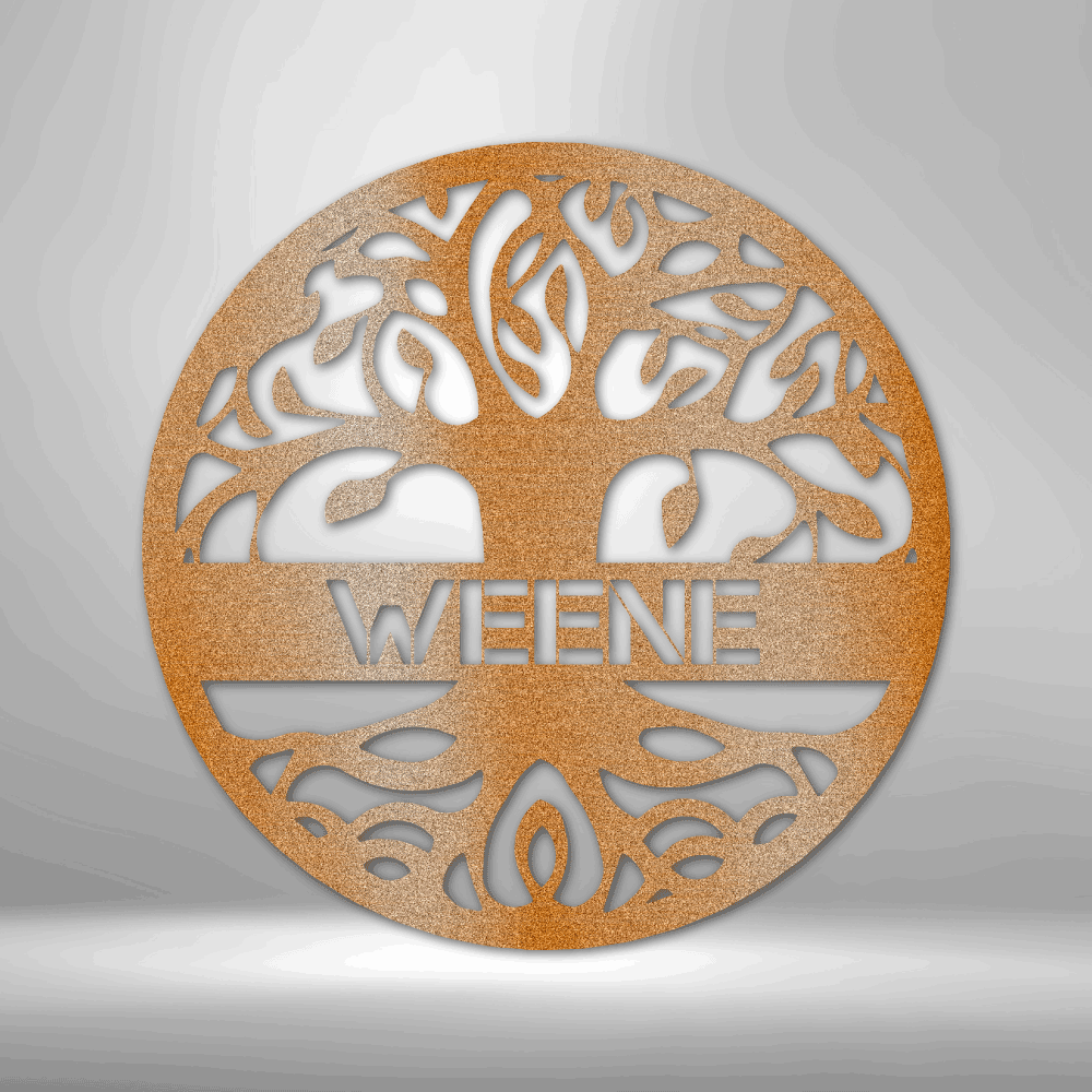 Personalized Tree of Life - Steel Sign - Throttle Society
