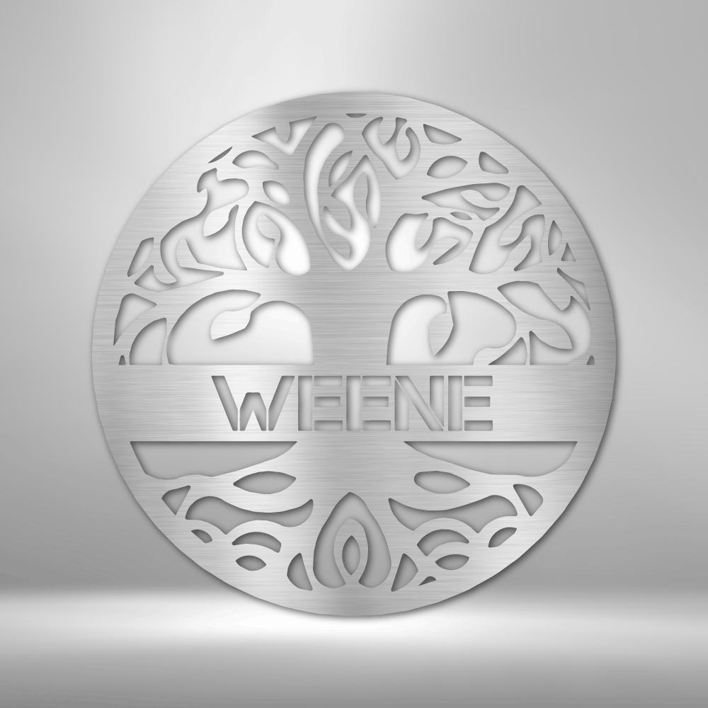 Personalized Tree of Life - Steel Sign - Throttle Society
