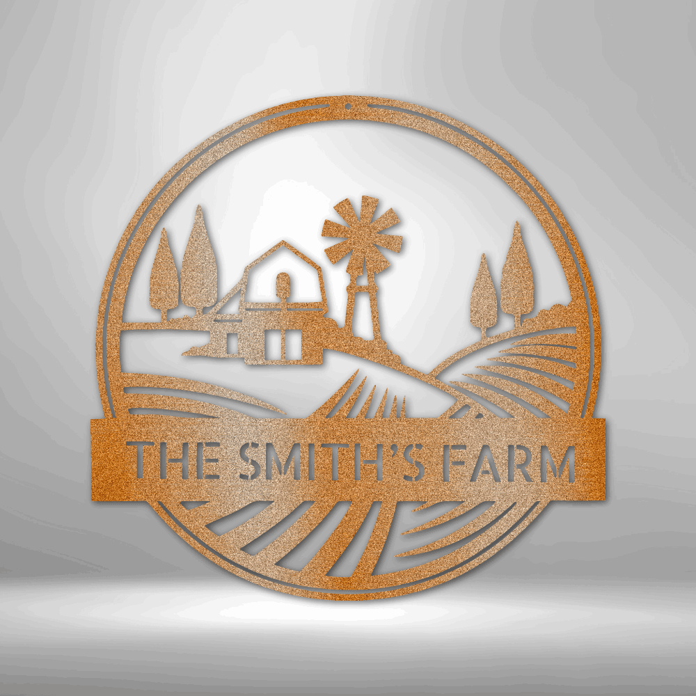Rolling Fields Personalized - Steel Sign - Throttle Society