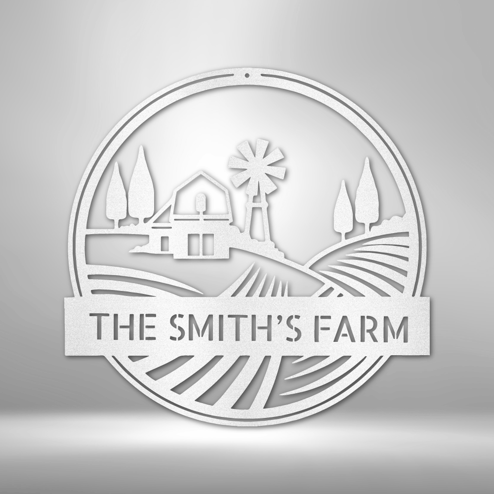 Rolling Fields Personalized - Steel Sign - Throttle Society