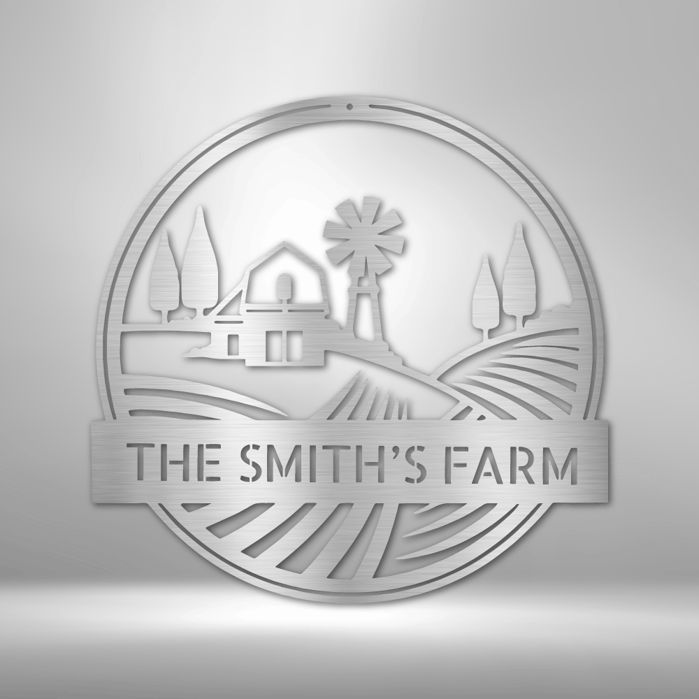 Rolling Fields Personalized - Steel Sign - Throttle Society