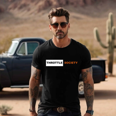 Throttle Society Burnt Orange Knockout T-Shirt - Throttle Society