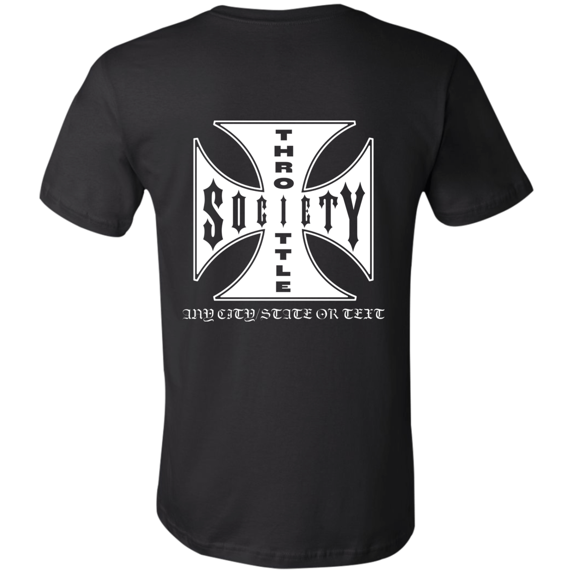 Personalized Throttle Society Iron Cross Short-Sleeve T-Shirt