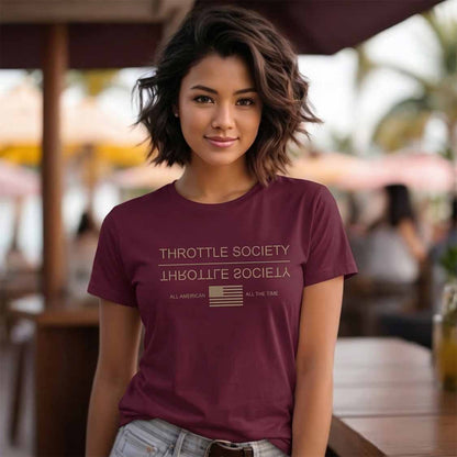 Throttle Society All American Golden Mirror Short-Sleeve T-Shirt