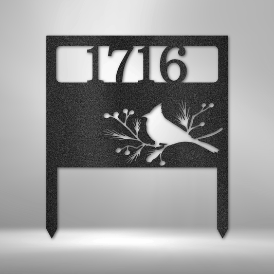 Bird Yard Address Stake - Steel Sign - Throttle Society