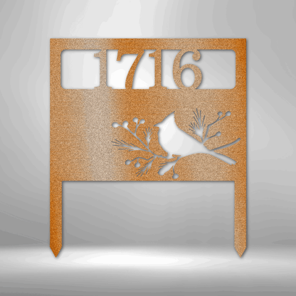 Bird Yard Address Stake - Steel Sign - Throttle Society