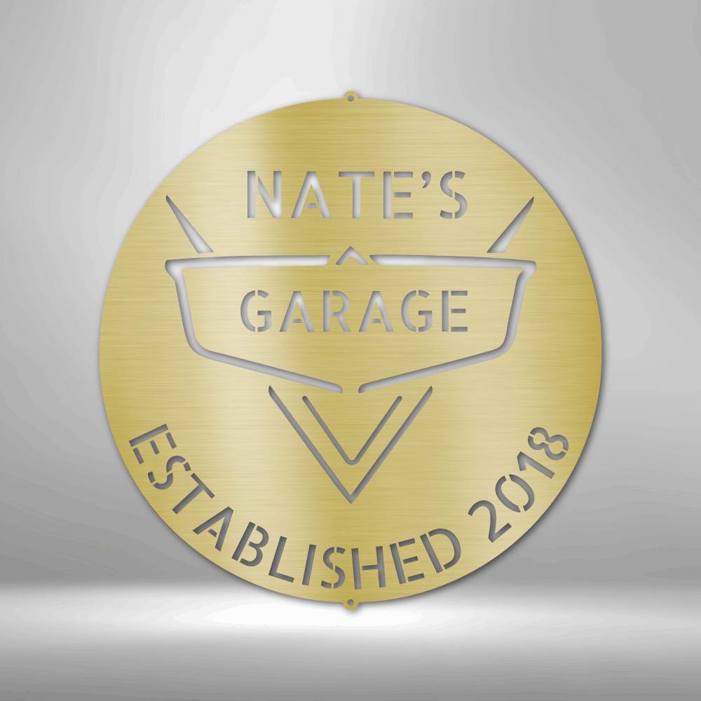 Classic Car Monogram - Personalized Steel Sign - Throttle Society