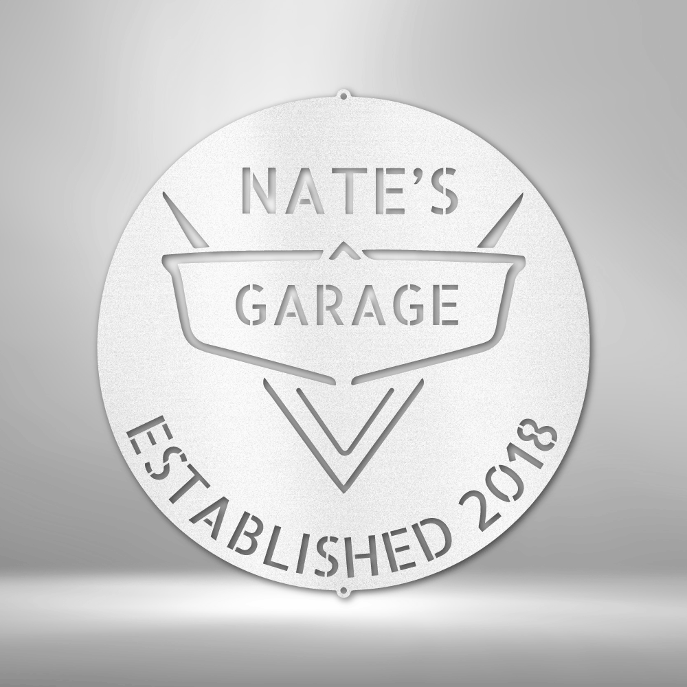 Classic Car Monogram - Personalized Steel Sign - Throttle Society