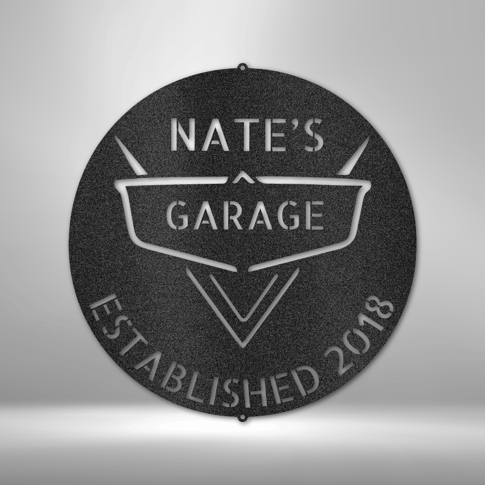Classic Car Monogram - Personalized Steel Sign - Throttle Society