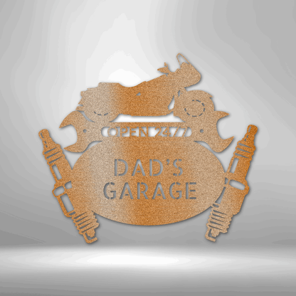 Cruiser Mechanic Monogram - Personalized Steel Sign - Throttle Society