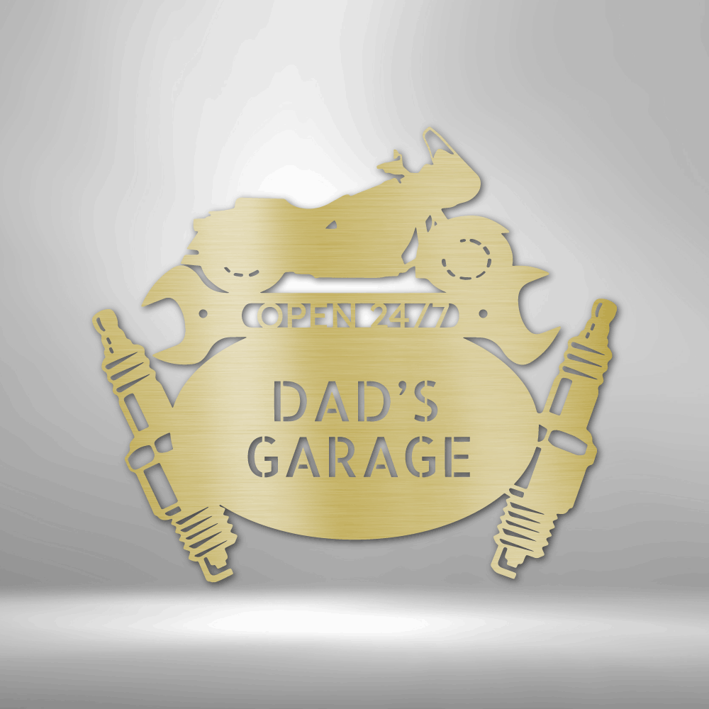 Cruiser Mechanic Monogram - Personalized Steel Sign - Throttle Society