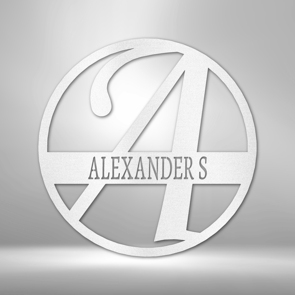 Exemplary Family Initial Name Personalized - Steel Sign - Throttle Society