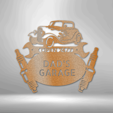 Hot Rod Mechanic Personalized Steel Sign - Throttle Society