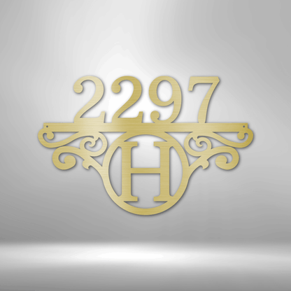 Initial Address Monogram - Steel Sign - Throttle Society