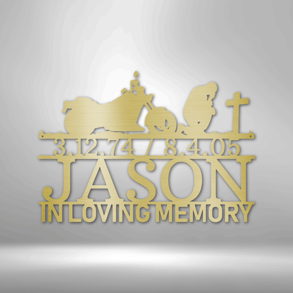 Motorcycle Remembrance Personalized Steel Sign - Throttle Society