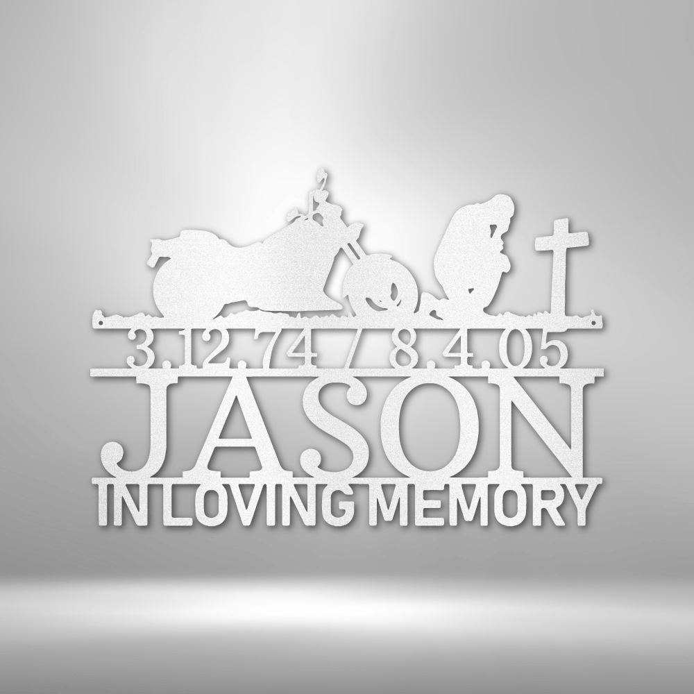 Motorcycle Remembrance Personalized Steel Sign - Throttle Society