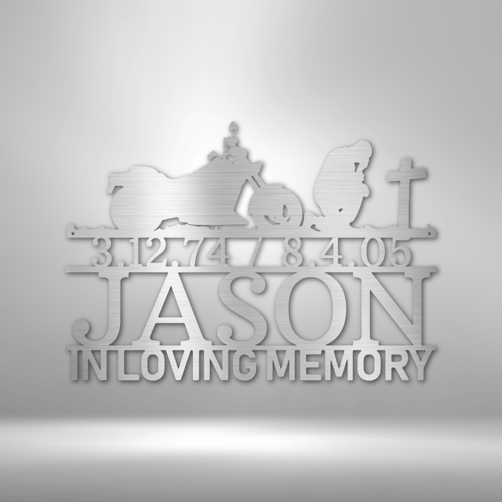 Motorcycle Remembrance Personalized Steel Sign - Throttle Society