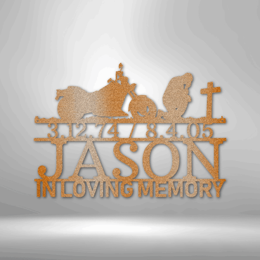 Motorcycle Remembrance Personalized Steel Sign - Throttle Society