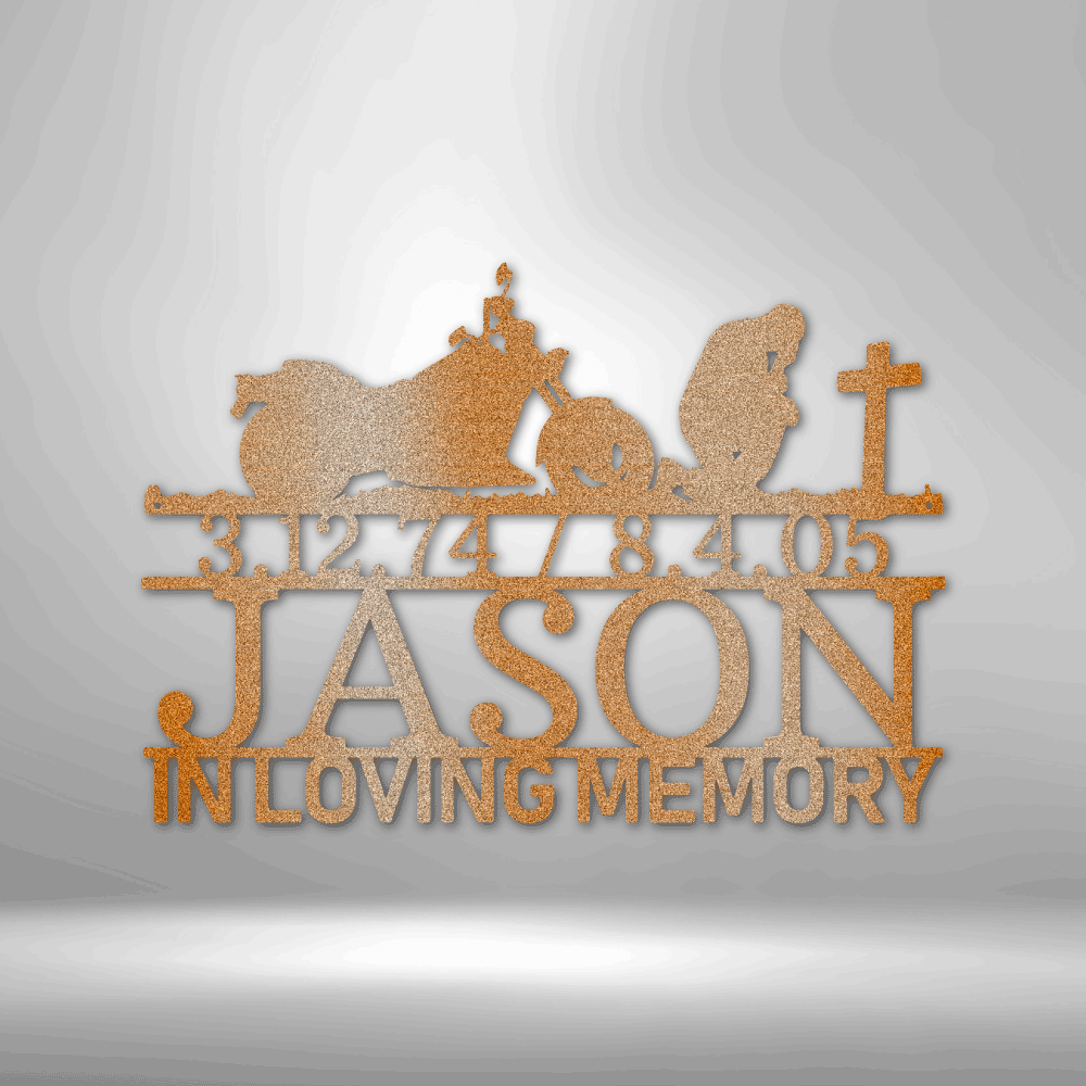 Motorcycle Remembrance Personalized Steel Sign - Throttle Society