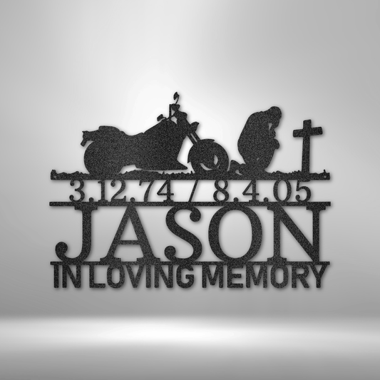 Motorcycle Remembrance Personalized Steel Sign - Throttle Society
