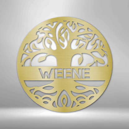 Personalized Tree of Life - Steel Sign - Throttle Society