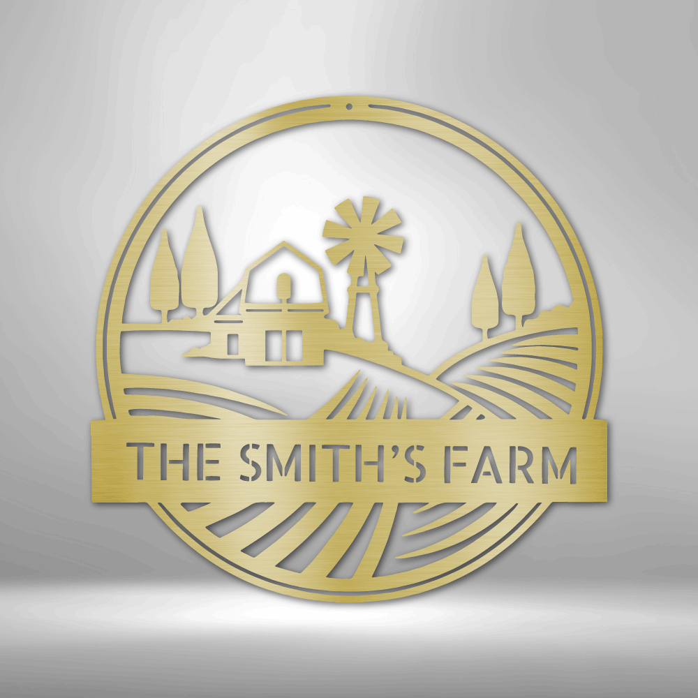 Rolling Fields Personalized - Steel Sign - Throttle Society