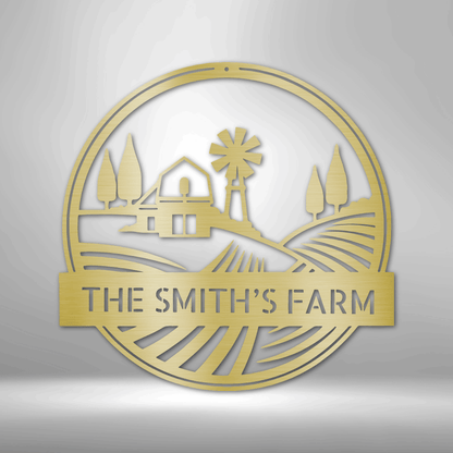 Rolling Fields Personalized - Steel Sign - Throttle Society