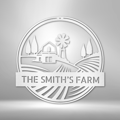 Rolling Fields Personalized - Steel Sign - Throttle Society