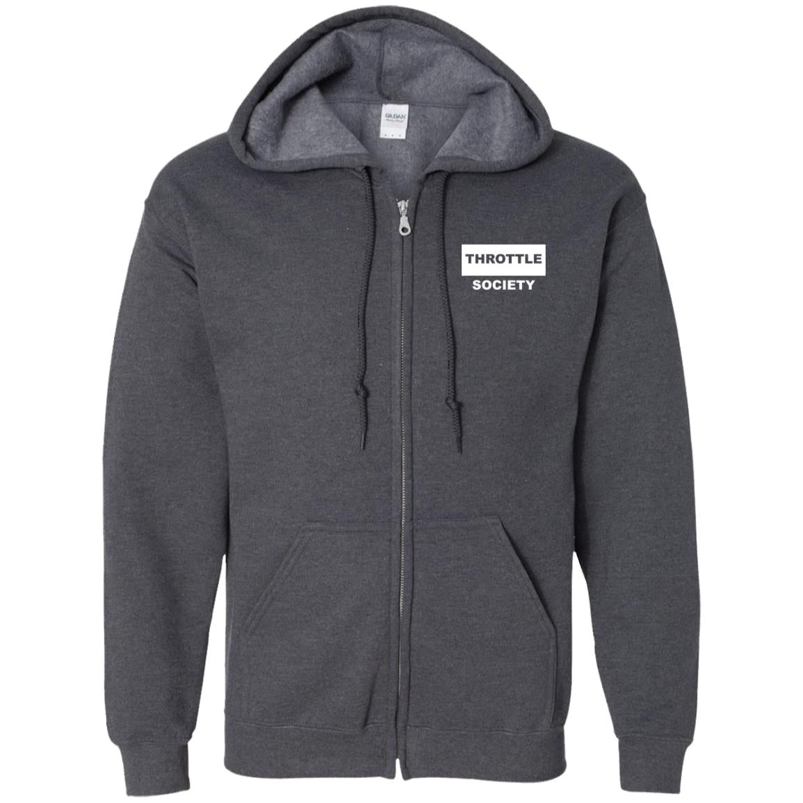 Throttle Society Vintage Palmetto Est. 2024 Zip Up Hooded Sweatshirt - Throttle Society