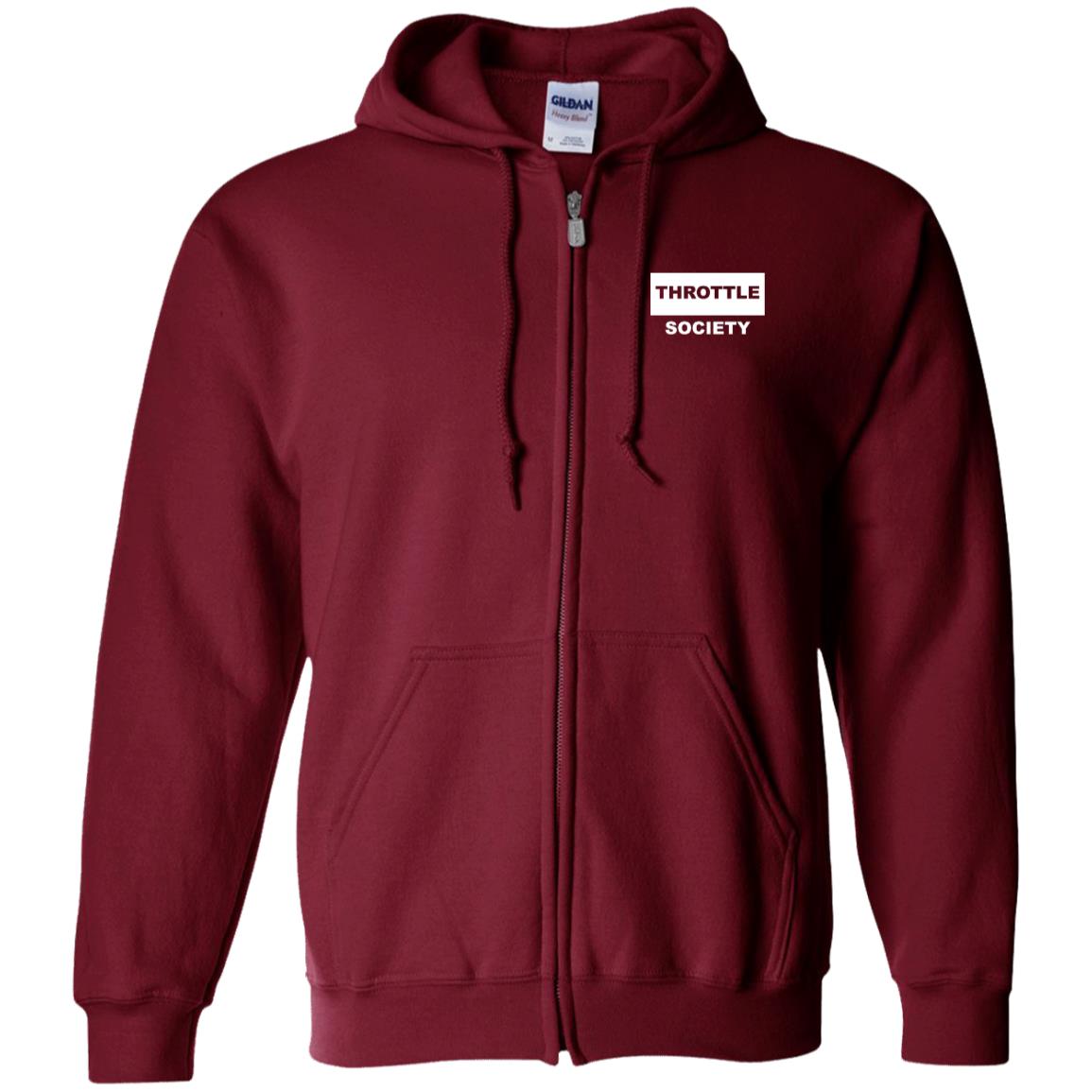 Throttle Society Vintage Palmetto Est. 2024 Zip Up Hooded Sweatshirt - Throttle Society