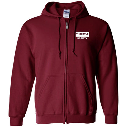 Throttle Society Vintage Palmetto Est. 2024 Zip Up Hooded Sweatshirt - Throttle Society